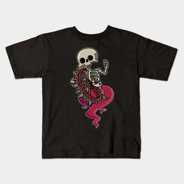 Bonewheel Kids T-Shirt by Noiscin